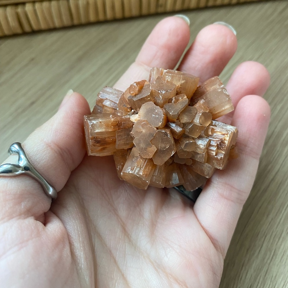 Raw Aragonite Star Cluster